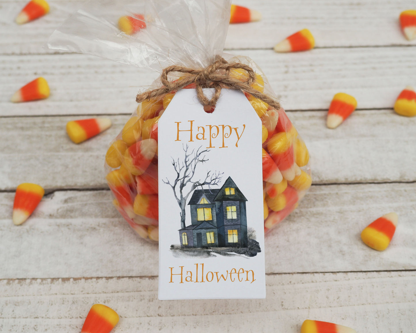 Haunted House Happy Halloween Gift Tag