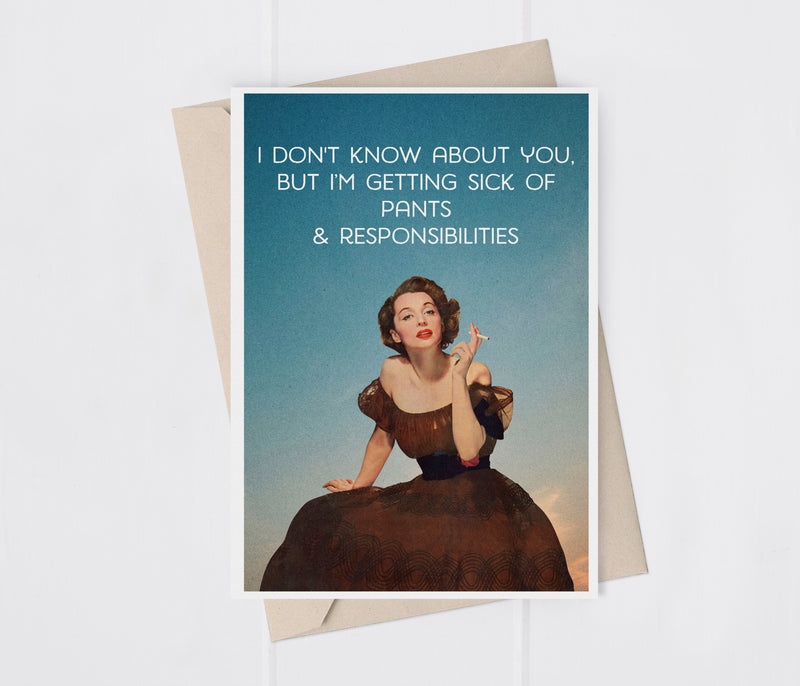 Funny Adult Responsibilities Greeting Card