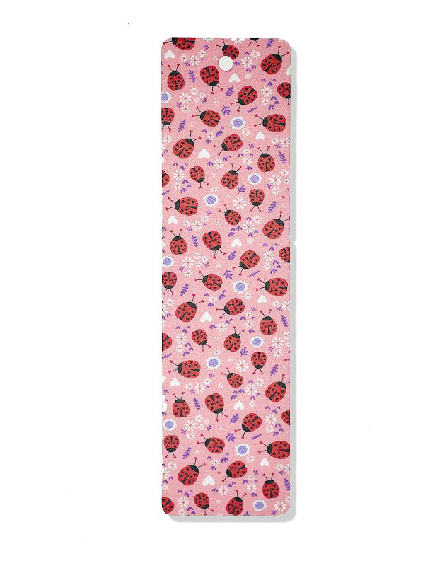 Valentines Day Ladybug Pattern Acrylic Bookmark