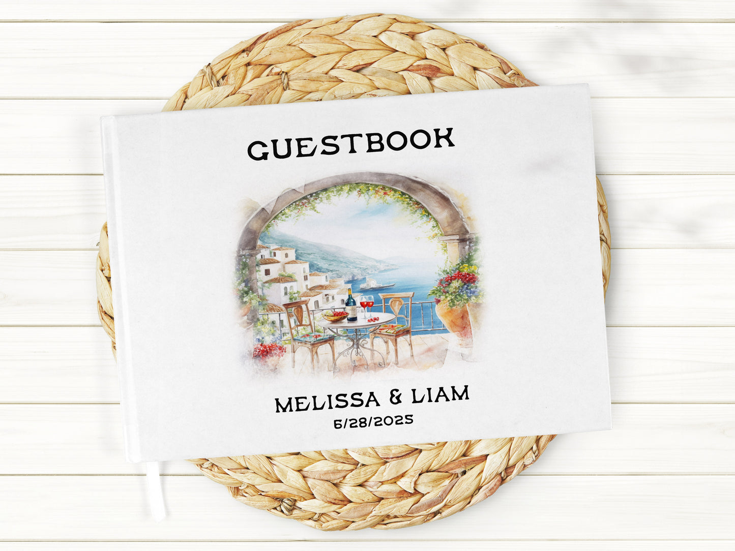 Watercolor Mediterranean Guest Book