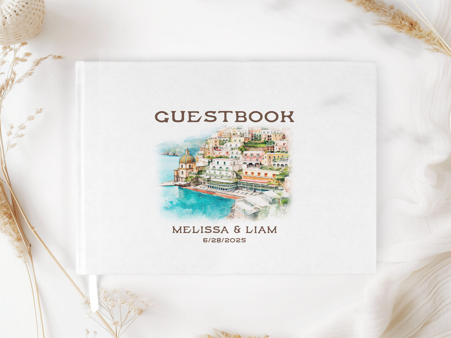 Watercolor Mediterranean Guest Book
