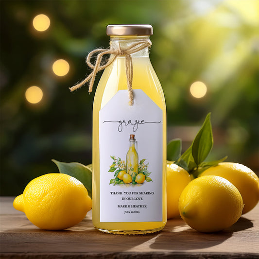 Italian Lemon Bridal Shower Gift Tag