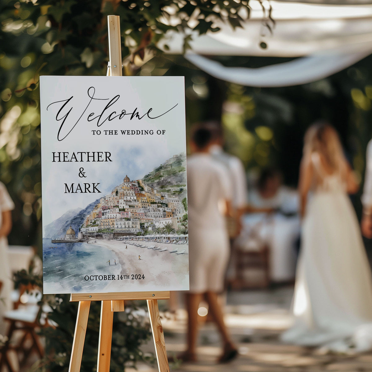 Mediterranean Greek Wedding Welcome Sign