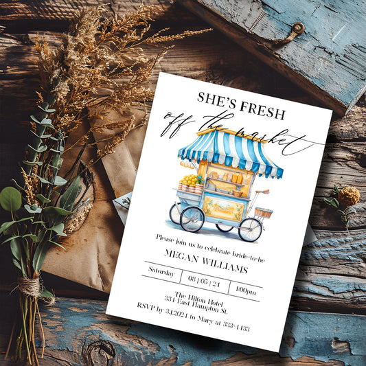 Fresh off the Market Bridal Shower Invitation