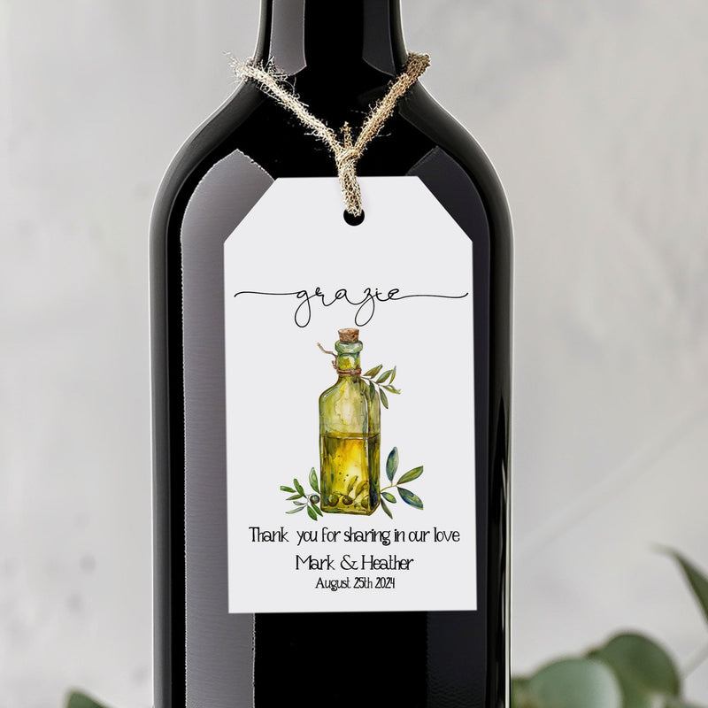 Grazie Thank You Olive Oil Gift Tag