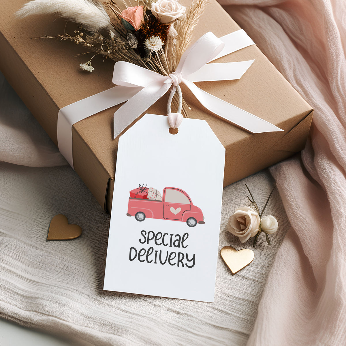 Special Delivery Truck Valentine Gift Tag