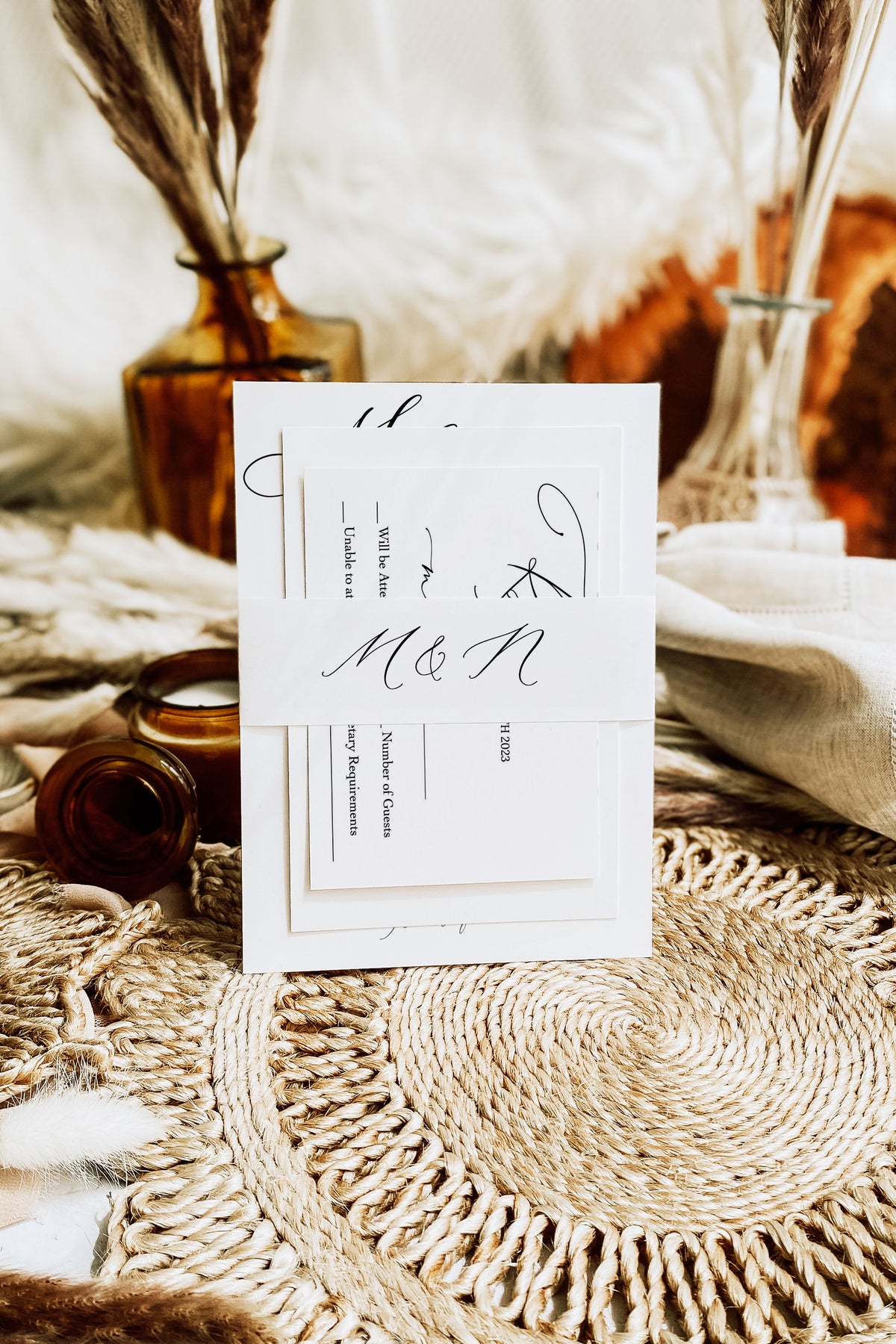 Modern Elegant Wedding Invitation Suite