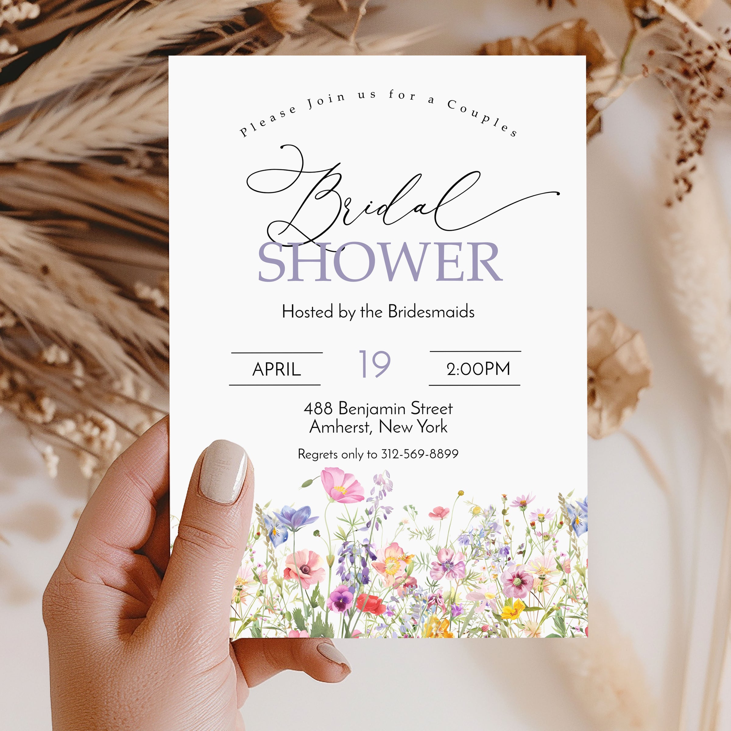 Wildflower Spring Bridal Shower Invitation