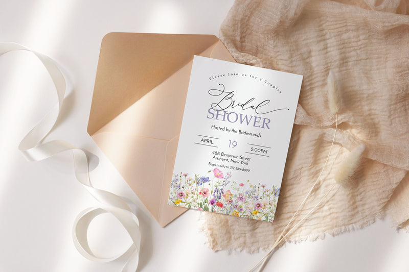 Wildflower Spring Bridal Shower Invitation