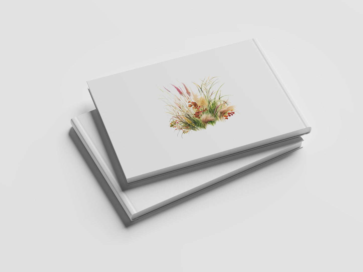 Watercolor Pampas Grass Boho Wedding Guest Book