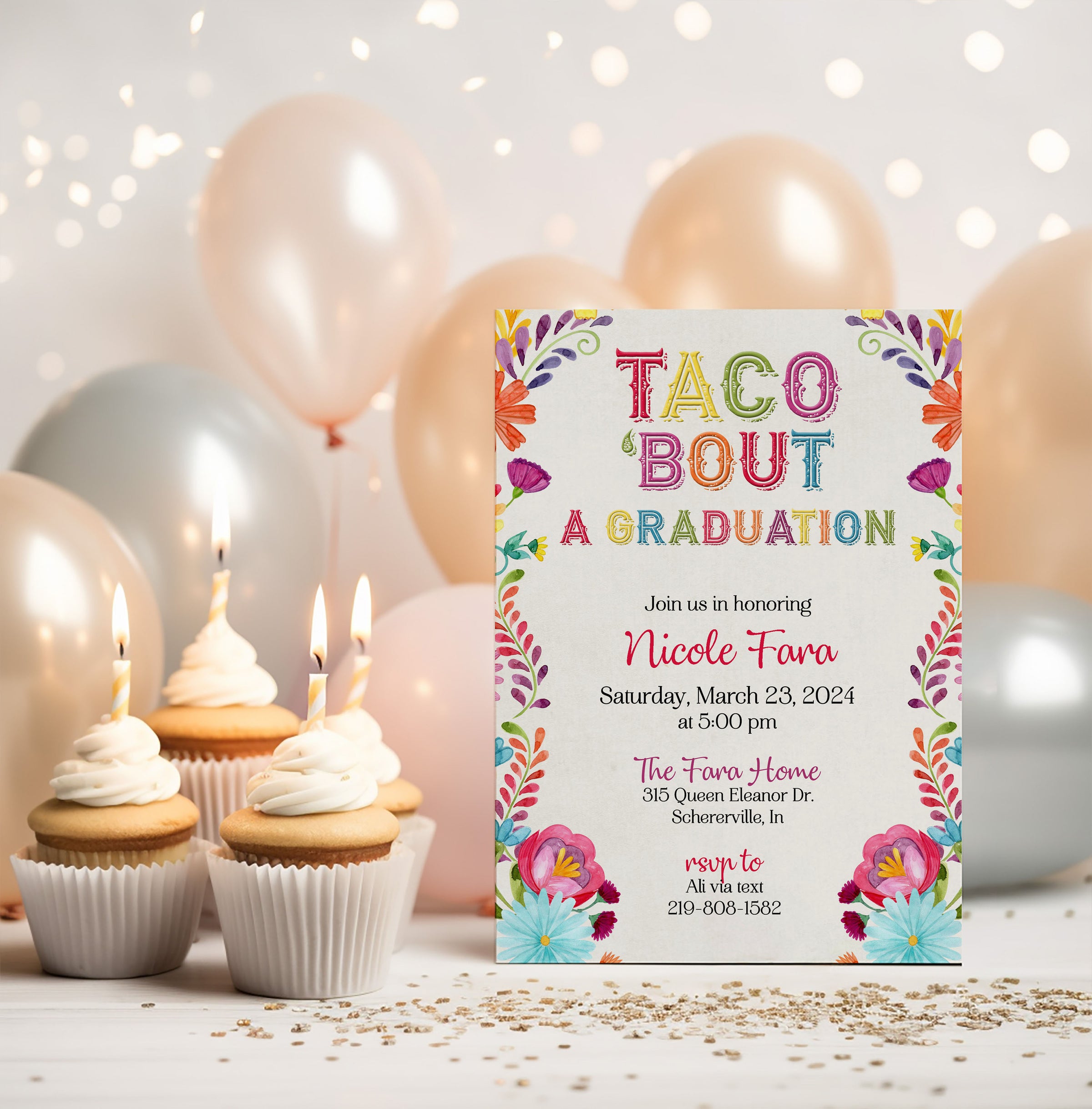 Taco'bout a Graduation Fiesta Invitation