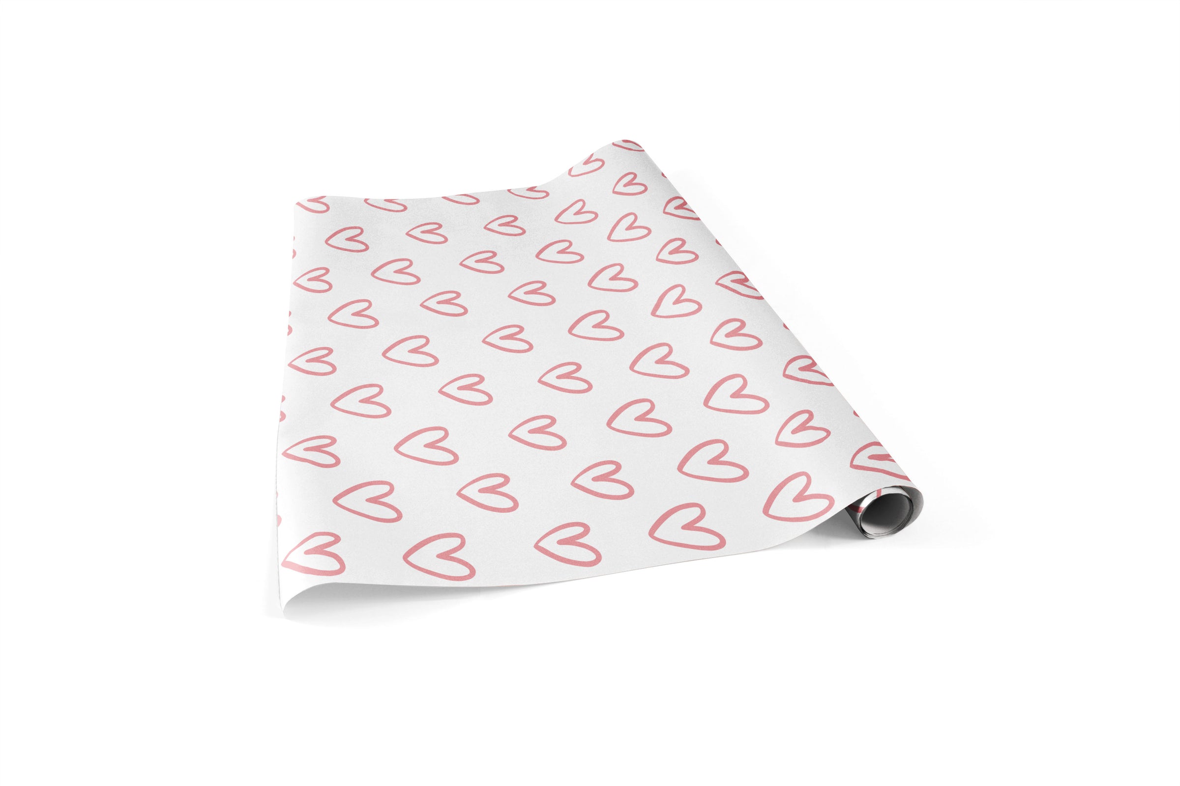 Pink Hearts Valentines Day Wrapping Paper