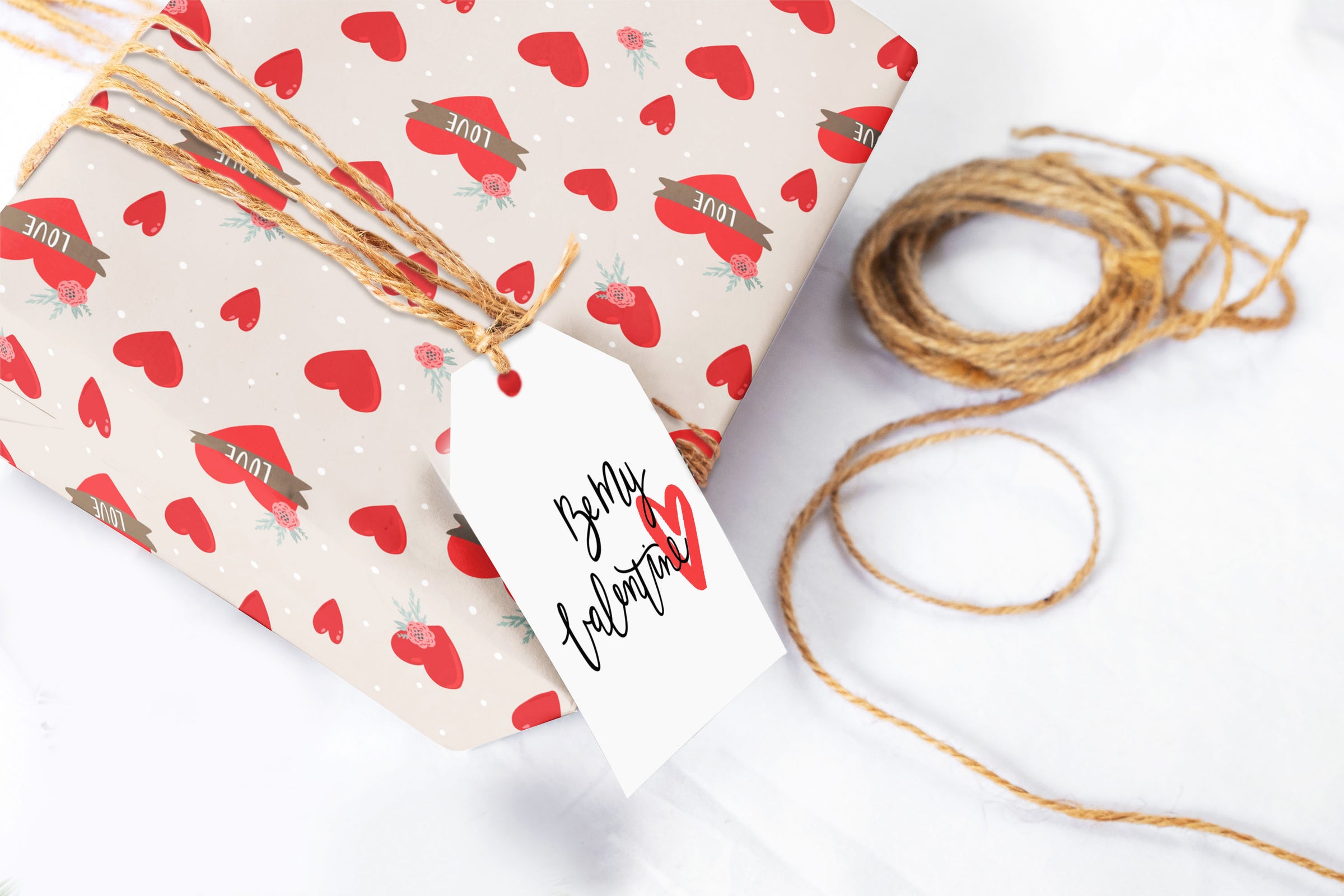 Valentine Love Heart Wrapping Paper Roll