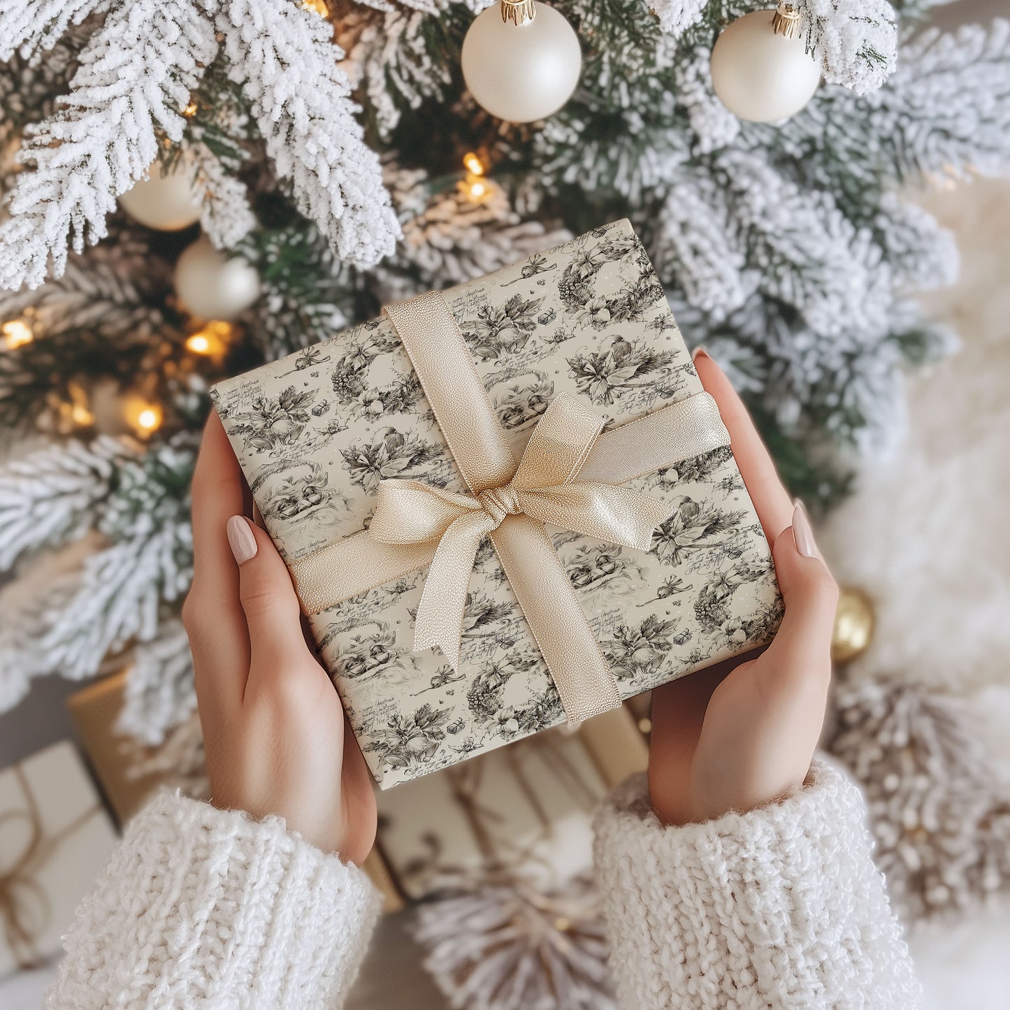 Vintage Santa Christmas Wrapping Paper