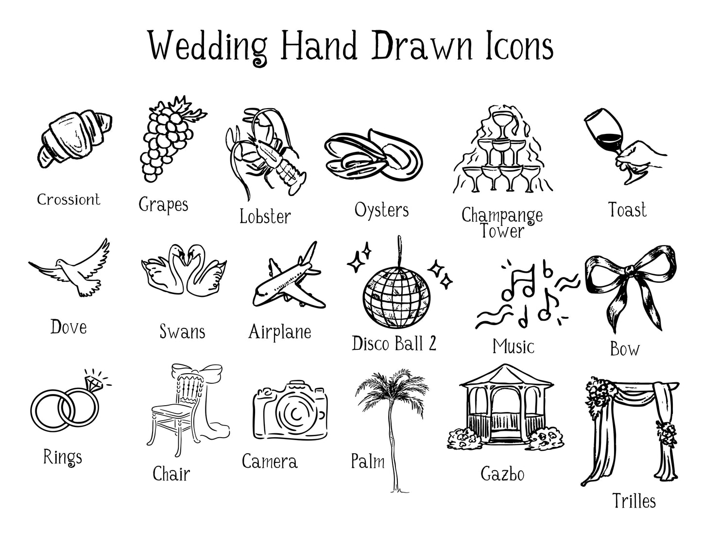 Illustrated Wedding Guest Book
