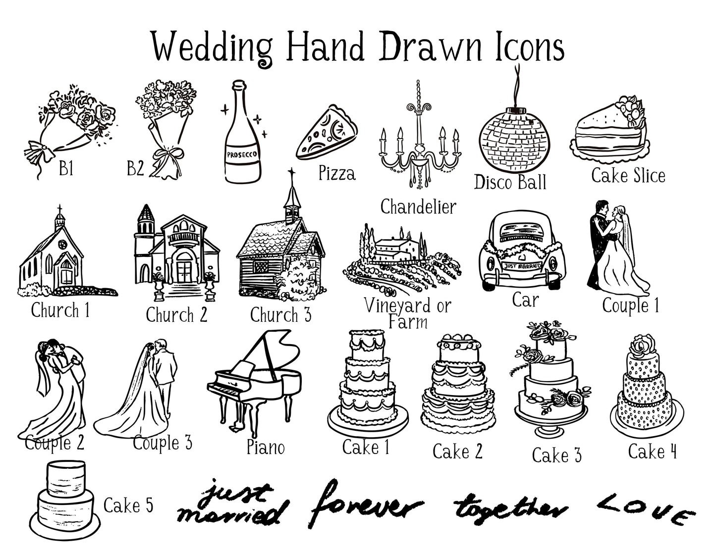 Illustrated Wedding Guest Book