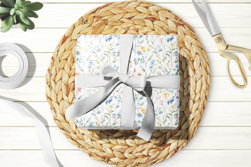 Wildflower Petite Bridal Shower Wrapping Paper