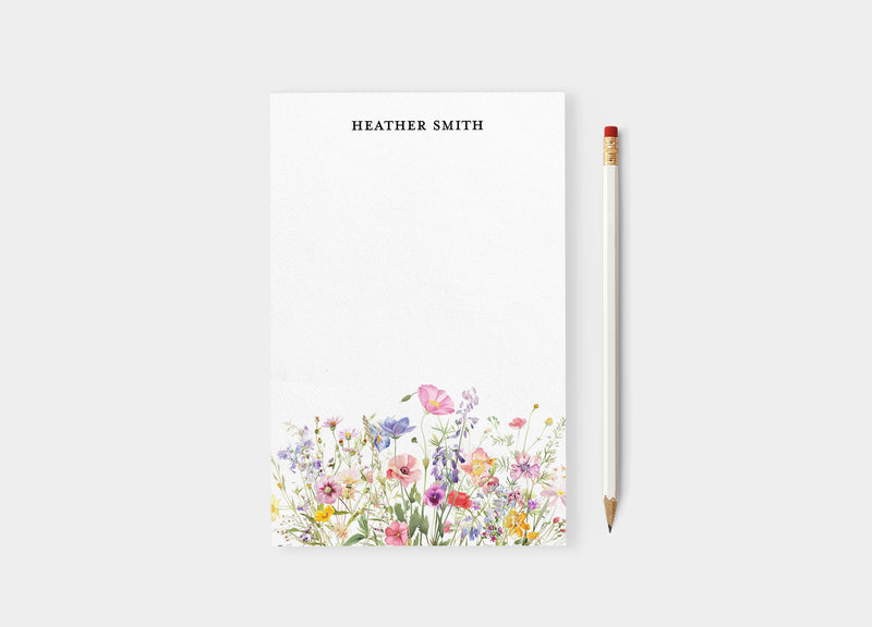 Wildflowers Personalized Notepad