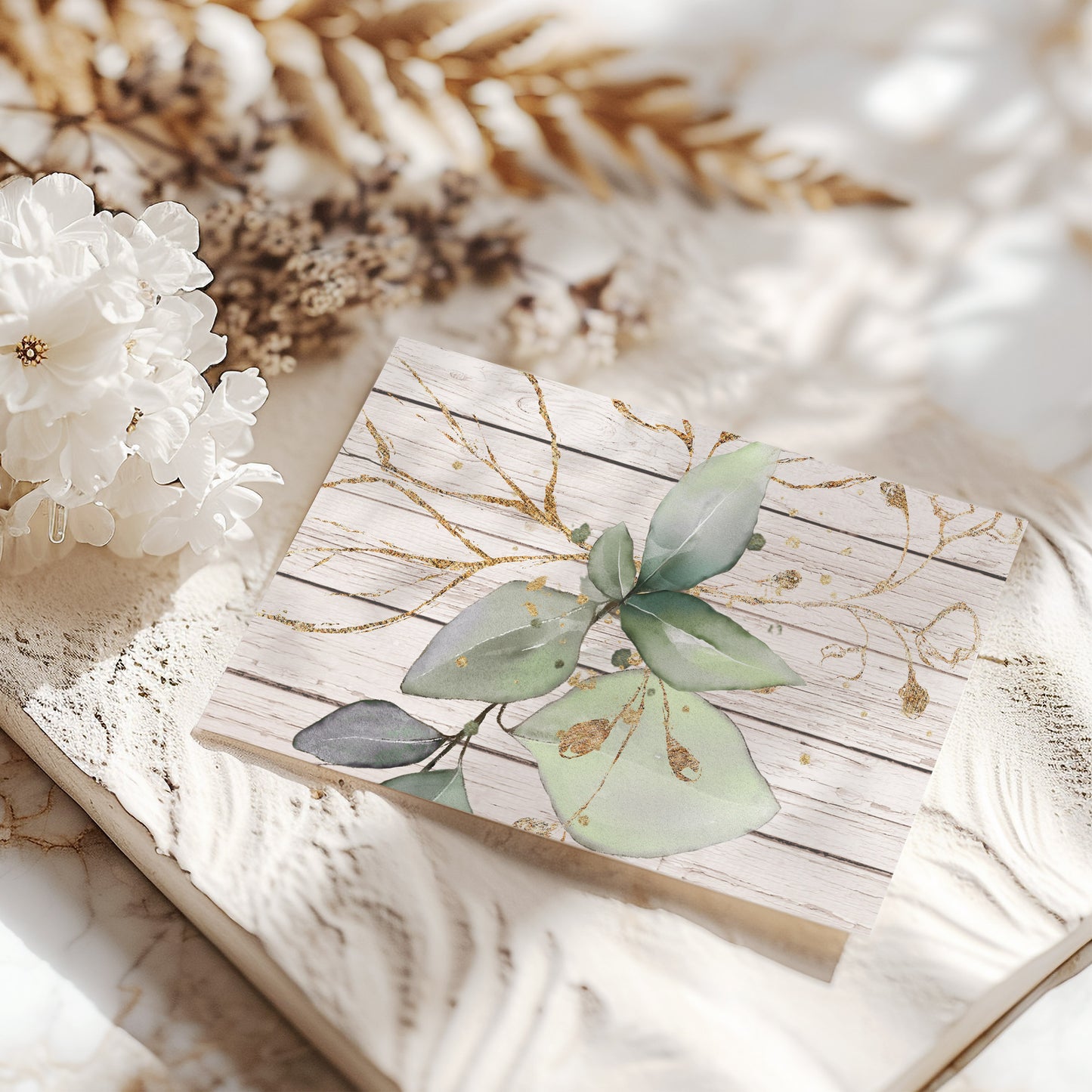Country Wood Mailbox and Greenery Bridal Shower Invitation