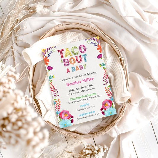Taco About Baby Shower Invitation