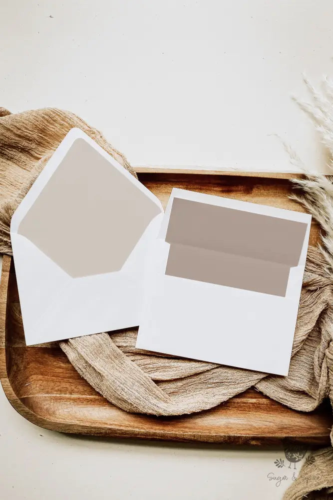 Beige Envelope Liner - Premium  from Sugar and Spice Invitations - Just $1! Shop now at Sugar and Spice Paper