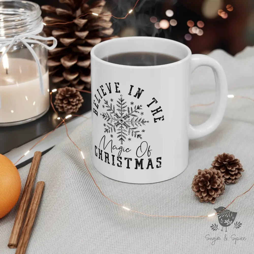Believe in the Magic of Christmas Ceramic Mug - Premium Mug from Printify - Just $18! Shop now at Sugar and Spice Paper