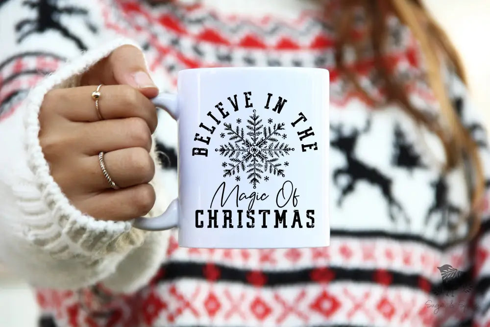 Believe in the Magic of Christmas Ceramic Mug - Premium Mug from Printify - Just $18! Shop now at Sugar and Spice Paper