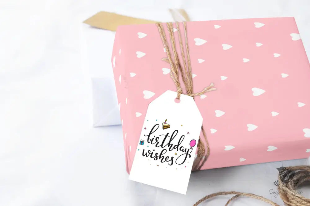 Best Wishes Birthday Gift Tag - Premium Craft Supplies & Tools > Party & Gifting > Labels, Stickers & Tags > Tags from Sugar and Spice Invitations - Just $24! Shop now at Sugar and Spice Paper