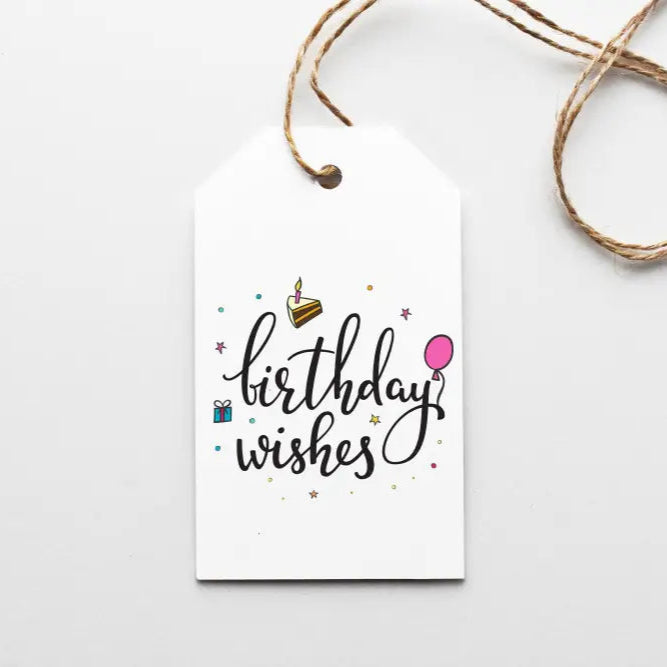 Best Wishes Birthday Gift Tag - Premium Craft Supplies & Tools > Party & Gifting > Labels, Stickers & Tags > Tags from Sugar and Spice Invitations - Just $24! Shop now at Sugar and Spice Paper
