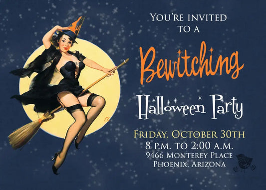 Bewitching Halloween Invitation - Premium Digital File from Sugar and Spice Invitations - Just $2.10! Shop now at Sugar and Spice Paper