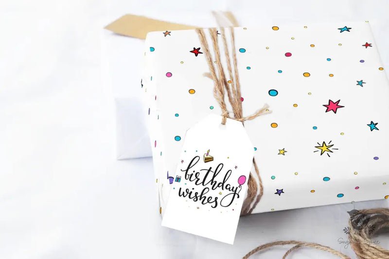 Birthday Stars Wrapping Paper Craft Supplies & Tools > Party Gifting Packaging