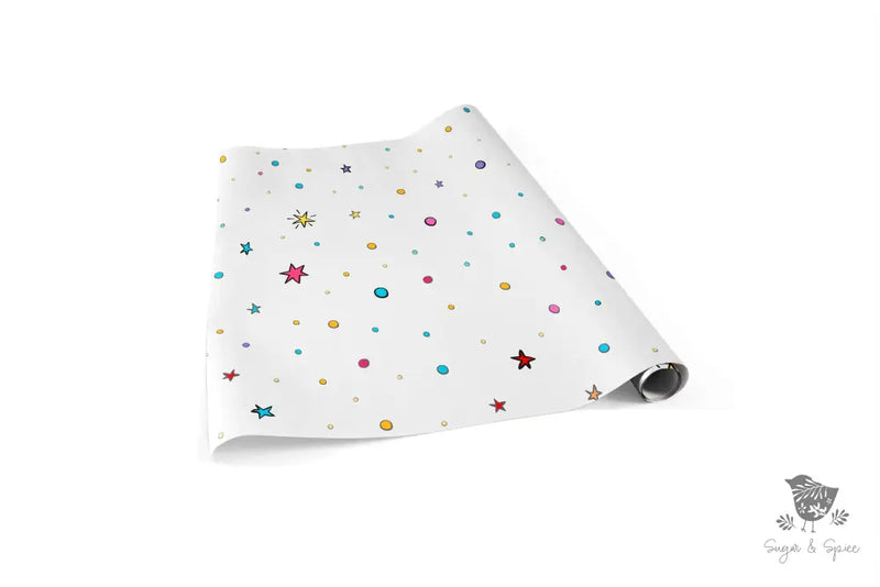 Birthday Stars Wrapping Paper Craft Supplies & Tools > Party Gifting Packaging