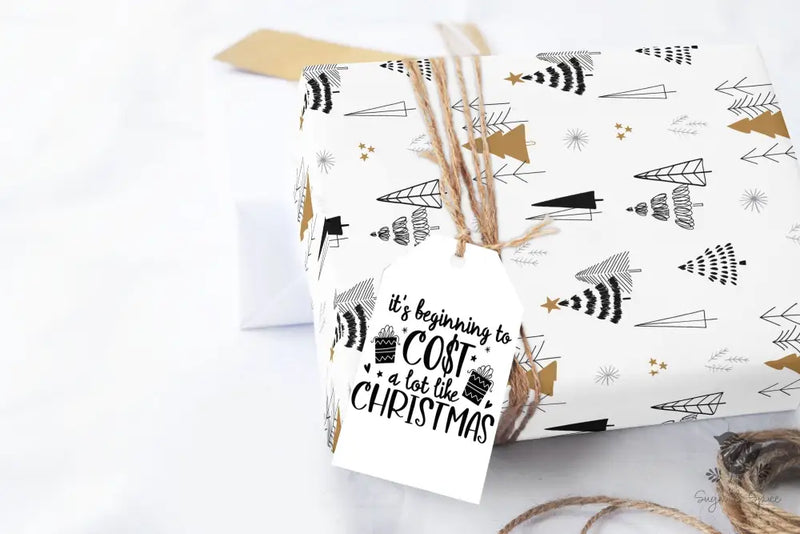 Black & Gold Trees Holiday Wrapping Paper - Premium Craft Supplies & Tools > Party & Gifting > Packaging & Wrapping from Sugar and Spice Invitations - Just $26.10! Shop now at Sugar and Spice Paper