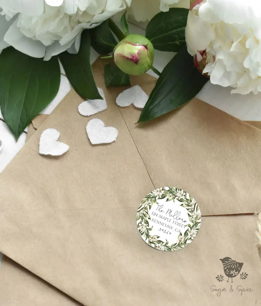 Blooming Spring Return Address Sticker - Premium  from Sugar and Spice Invitations - Just $9.95! Shop now at Sugar and Spice Paper
