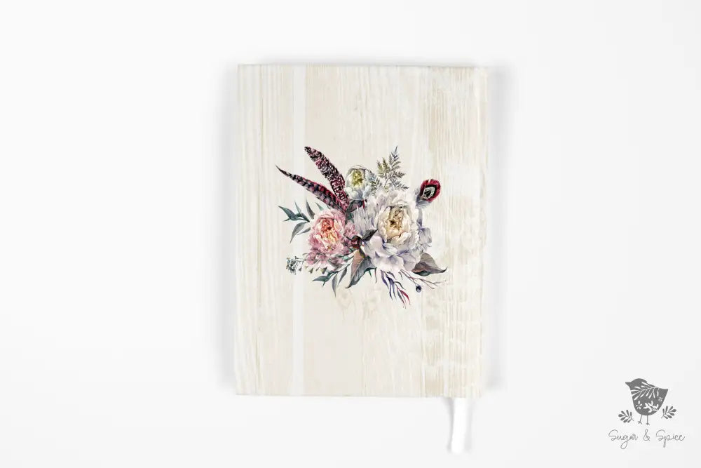 Boho Floral Wedding Guest Book - Premium  from Sugar and Spice  - Just $45! Shop now at Sugar and Spice Paper