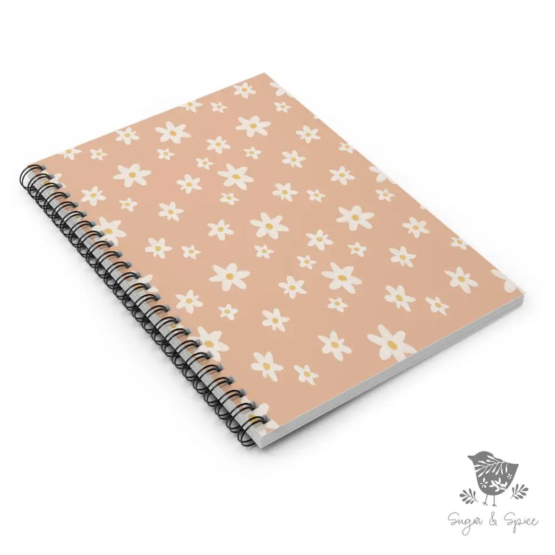 Boho Pink Flower Spiral Notebook - Ruled Line - Premium Paper products from Printify - Just $14! Shop now at Sugar and Spice Paper