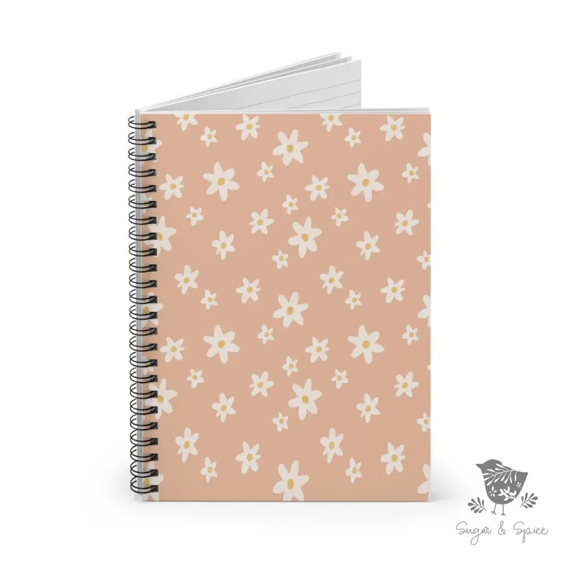 Boho Pink Flower Spiral Notebook - Ruled Line - Premium Paper products from Printify - Just $14! Shop now at Sugar and Spice Paper