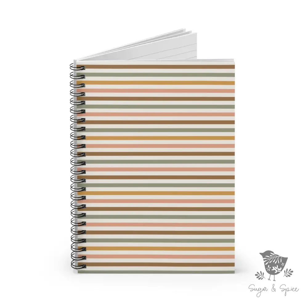 Boho Stripe Spiral Notebook - Ruled Line - Premium Paper products from Printify - Just $14! Shop now at Sugar and Spice Paper