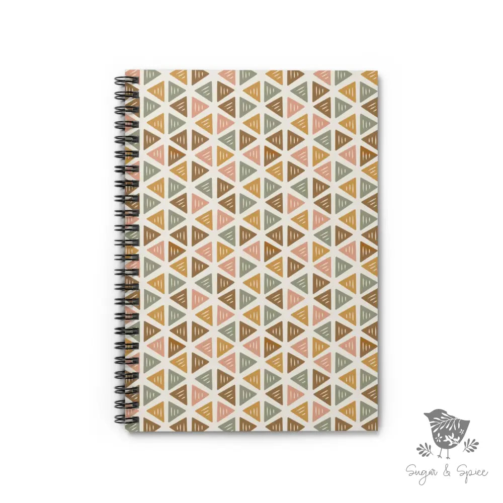 Boho Triangle Spiral Notebook - Ruled Line - Premium Paper products from Printify - Just $14! Shop now at Sugar and Spice Paper