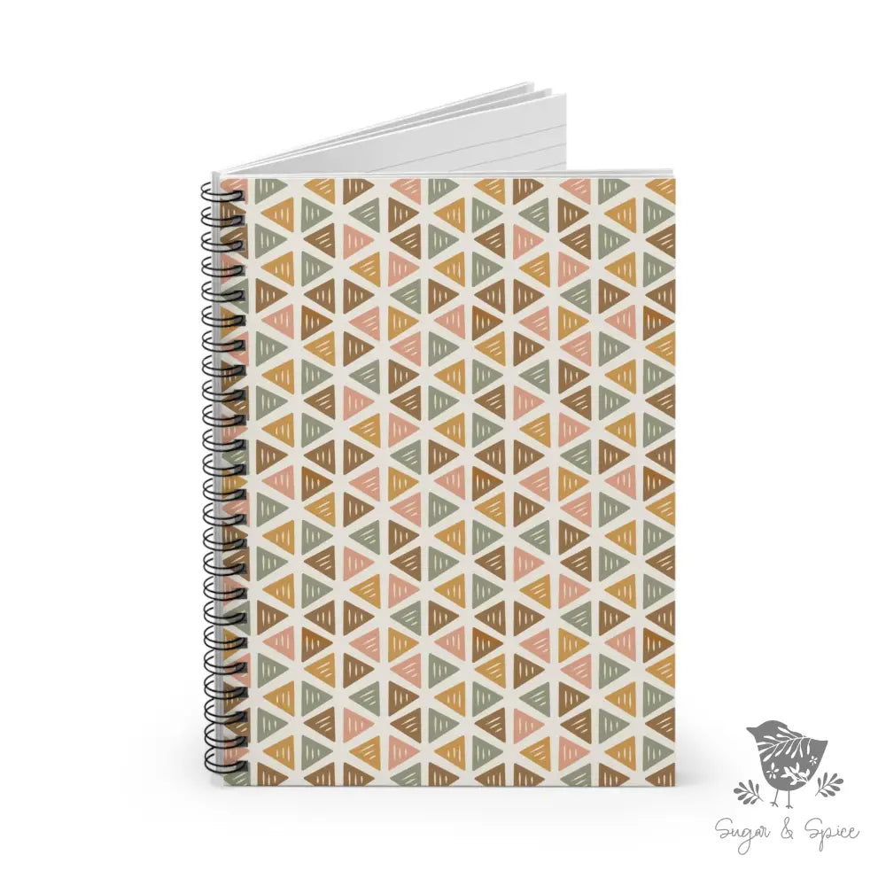 Boho Triangle Spiral Notebook - Ruled Line - Premium Paper products from Printify - Just $14! Shop now at Sugar and Spice Paper