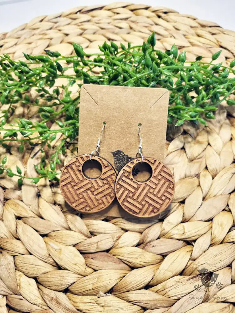 Boho Wood Engraved Earrings - Premium  from Sugar and Spice Invitations - Just $11.25! Shop now at Sugar and Spice Paper