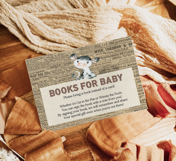 Cow Farm Books for Baby - Premium Paper & Party Supplies > Paper > Invitations & Announcements > Invitations from Sugar and Spice Invitations - Just $1.50! Shop now at Sugar and Spice Paper