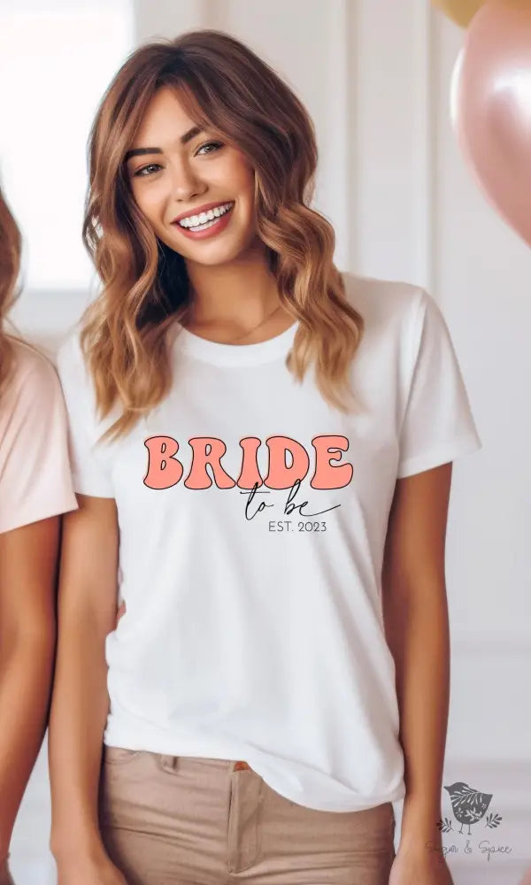 Bride to Be T-Shirt - Premium T-Shirt from Printify - Just $22.38! Shop now at Sugar and Spice Paper