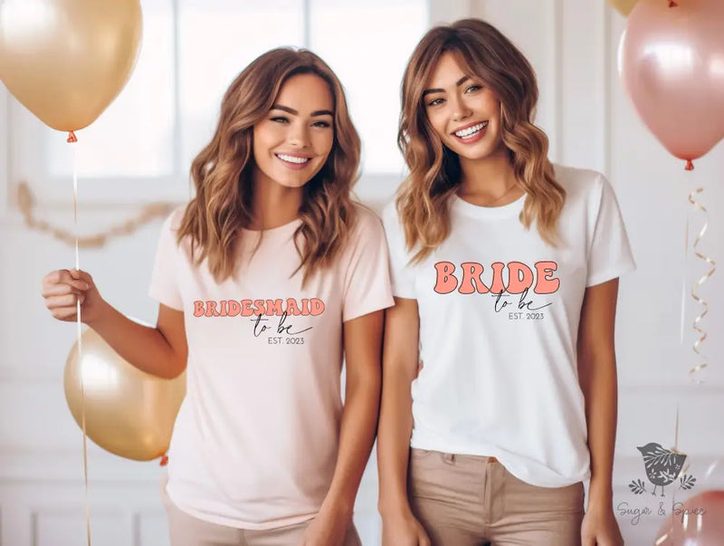 Bride to Be T-Shirt - Premium T-Shirt from Printify - Just $22.38! Shop now at Sugar and Spice Paper