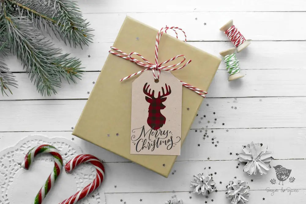 Buffalo Plaid Christmas Gift Tag - Premium Craft Supplies & Tools > Party & Gifting > Labels, Stickers & Tags > Tags from Sugar and Spice Invitations - Just $24! Shop now at Sugar and Spice Paper