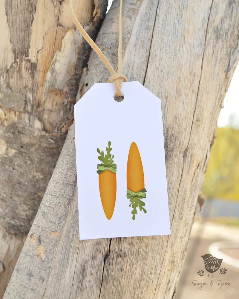 Carrots Easter Gift Tag - Premium Craft Supplies & Tools > Party & Gifting > Labels, Stickers & Tags > Tags from Sugar and Spice Invitations - Just $24! Shop now at Sugar and Spice Paper