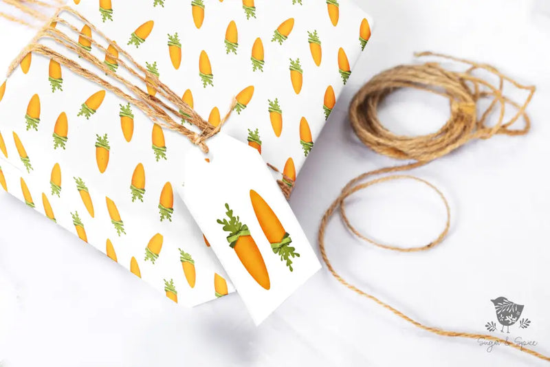 Carrots Wrapping Paper - Premium Craft Supplies & Tools > Party & Gifting > Packaging & Wrapping from Sugar and Spice Invitations - Just $26.10! Shop now at Sugar and Spice Paper
