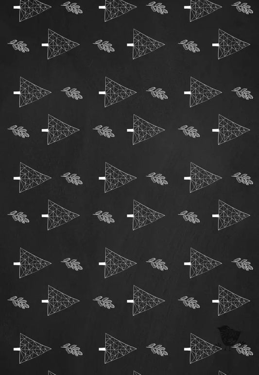 Chalkboard Holiday Trees Wrapping Paper Craft Supplies & Tools > Party Gifting Packaging