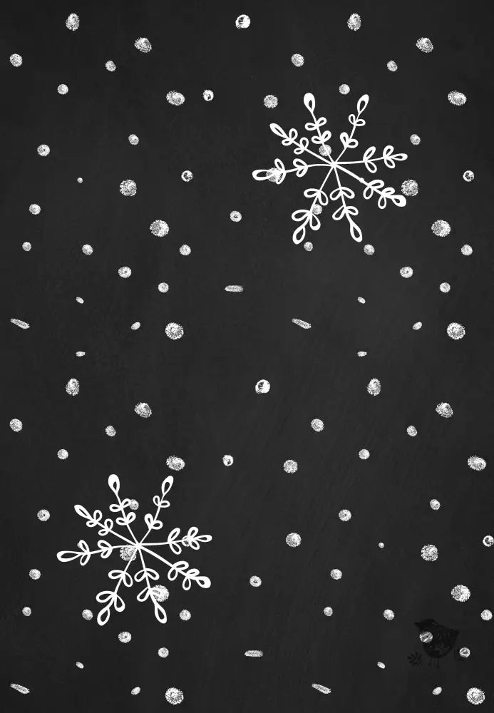 Chalkboard Snowflakes Wrapping Paper Craft Supplies & Tools > Party Gifting Packaging