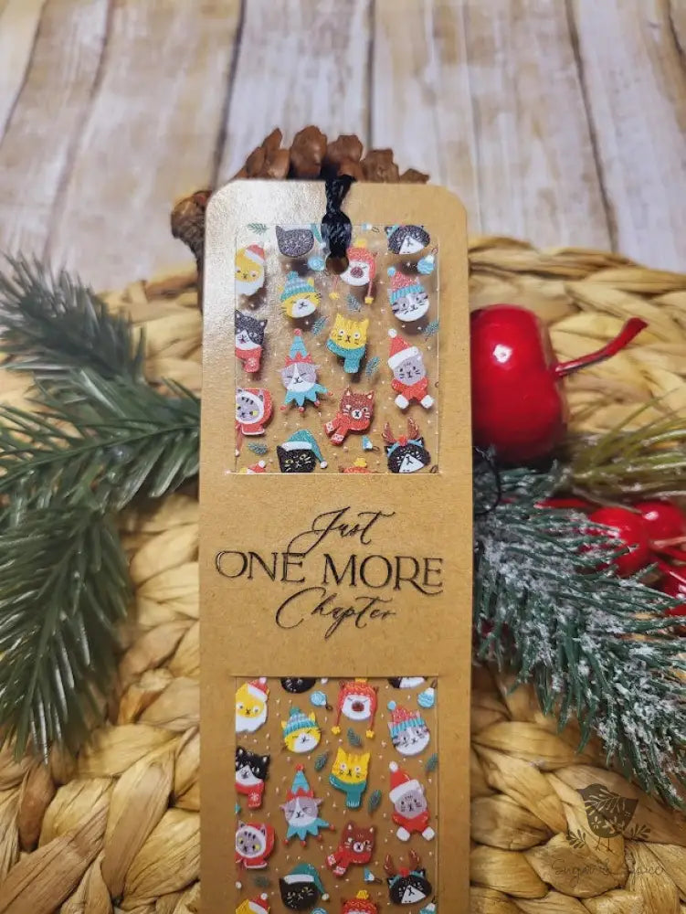 Christmas Kitty Acrylic Bookmark - Premium Engraved Gifts from Sugar and Spice - Just $4.87! Shop now at Sugar and Spice Paper